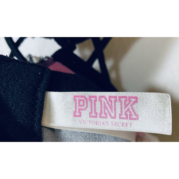 Victorias Secret PINK Bra Womens 34DD Zebra Lace Date Push Up Strappy Romantic - Picture 4 of 5